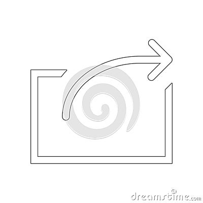 Logout and output sign icon. Element of web for mobile concept and web apps icon. Outline, thin line icon for website design and Stock Photo