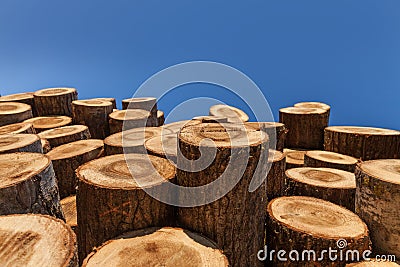 Logs each other Stock Photo