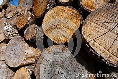 Logs, Posada de Valdeon, Leon Stock Photo