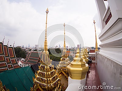 Loha Prasat Metal Palace in Wat ratchanadda, Bangkok, Thailand Editorial Stock Photo