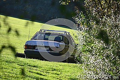 Mercedes Benz Golf Car on Golf Course Editorial Stock Photo
