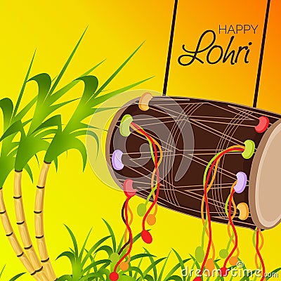 Lohri Cartoon Illustration