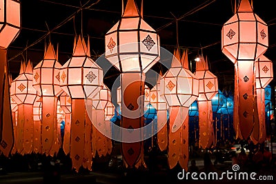Loikrathong lantern Stock Photo