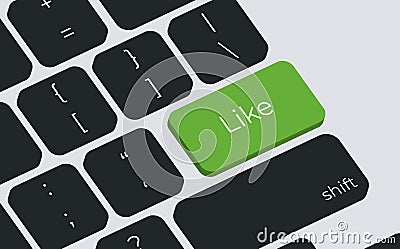 Loke button on keyboard keys vector. Simple style Vector Illustration