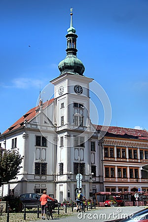 Loket, Czech Republic - August 10, 2023: Town hall of Loket, a town in the Sokolov District in the Karlovy Vary Region of the Editorial Stock Photo