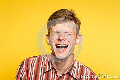 Lol lmfao man laugh joy happy humor cheerful smile Stock Photo