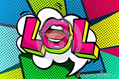 Lol word bubble. Vector Illustration