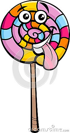 Lollipop candy cartoon illustration Vector Illustration