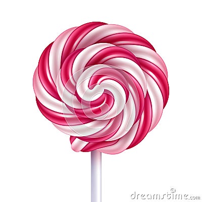 Lollipop candy isolated on white background. Vector Illustration