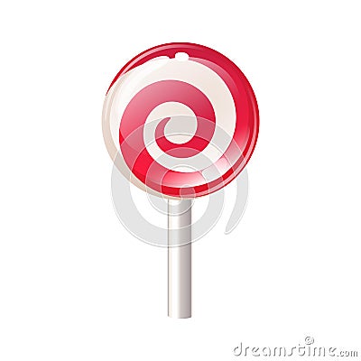 Lollipop candy isolated on white background. Vector Illustration