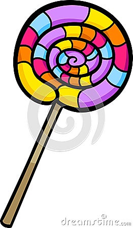 Lollipop clip art cartoon illustration Vector Illustration