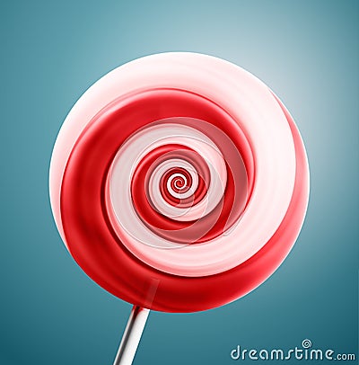 Lollipop Closeup Vector Illustration