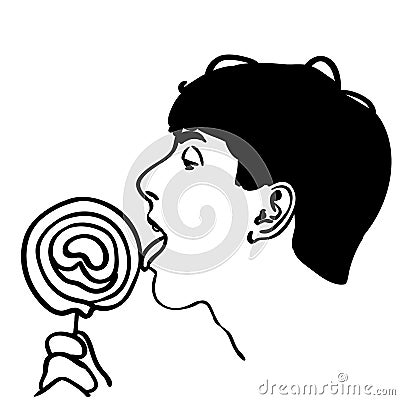 Lollipop lick vector illustration by crafteroks Vector Illustration