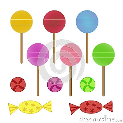 Lollipops and candies Stock Photo