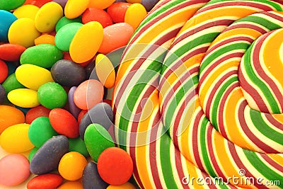 Lolly pop and sweets Stock Photo