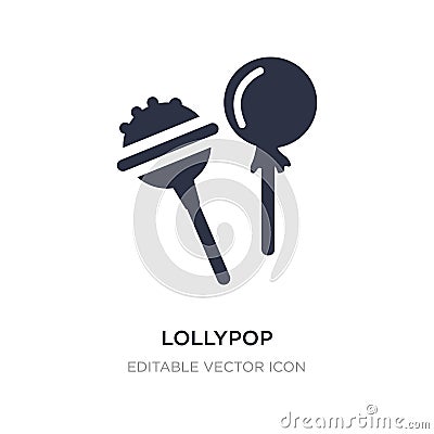 lollypop icon on white background. Simple element illustration from Food concept Vector Illustration