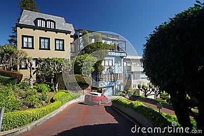 Lombard Street Editorial Stock Photo