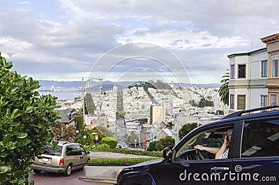 Lombard Street, San Francisco, California Editorial Stock Photo