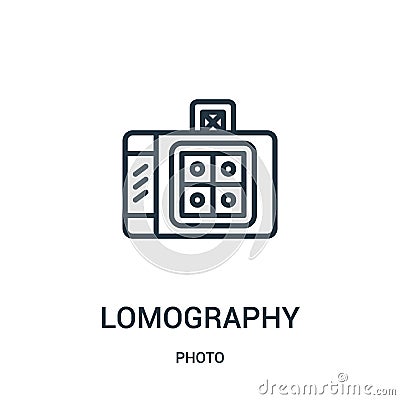 lomography icon vector from photo collection. Thin line lomography outline icon vector illustration. Linear symbol for use on web Vector Illustration