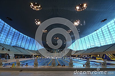 London Aquatics Centre olympic swimming pool Editorial Stock Photo