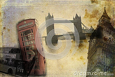 London art vintage illustration Cartoon Illustration