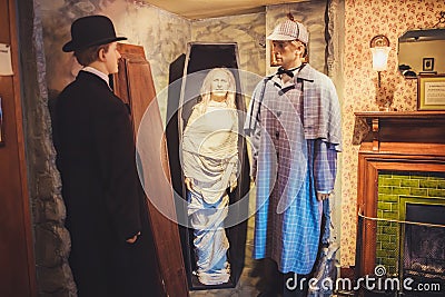 LONDON - AUGUST 24, 2017: The Sherlock Holmes museum is located Editorial Stock Photo