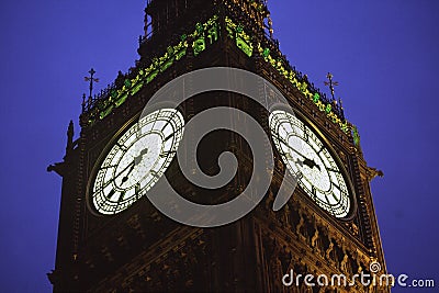 London Big Ben at dusk Stock Photo