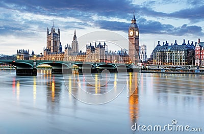 London - Big ben and houses of parliament, UK Stock Photo