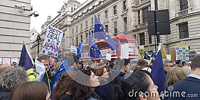 London Brexit referendum demonstration march Editorial Stock Photo