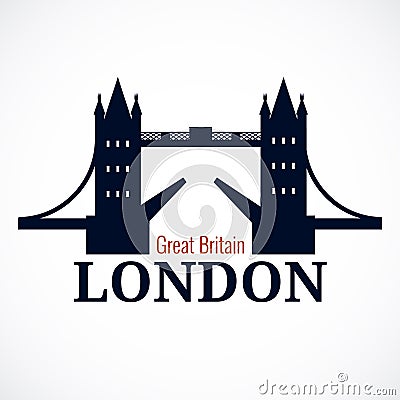 London Bridge Logo Vector Illustration