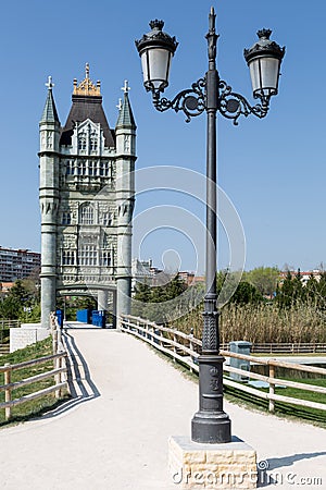 London Bridge Tower in Madrid Stock Photo