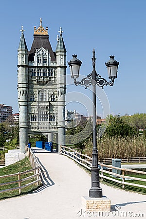 London Bridge Tower in Madrid Stock Photo