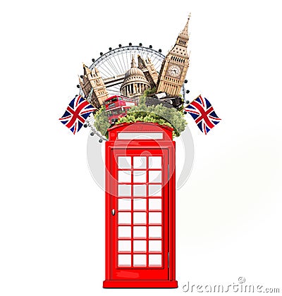 London, Britain, tourist collage Stock Photo