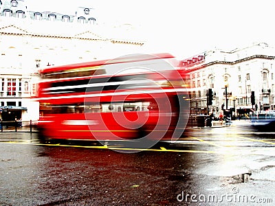 London Bus Stock Photo