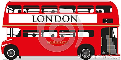 London Bus Stock Photo