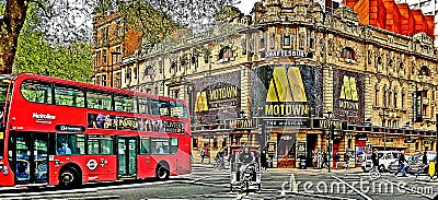 London bus Motown streetlife London transport Editorial Stock Photo