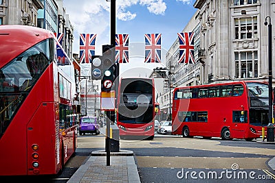 London bus Oxford Street W1 Westminster Stock Photo