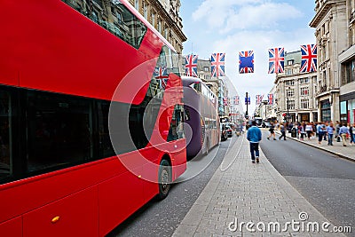 London bus Oxford Street W1 Westminster Stock Photo