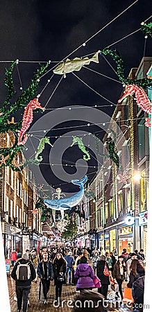 London canary wharf during Christmas season Editorial Stock Photo