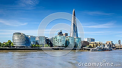 London city skyline and River Thames Stock Photo