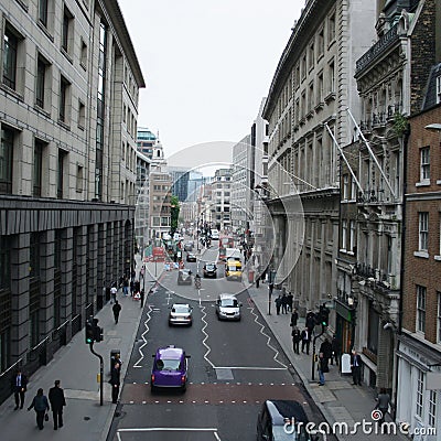 London city street scene Editorial Stock Photo