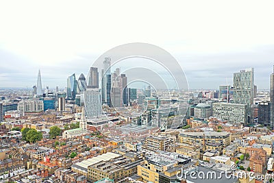 London Cityscape from the Air Stock Photo