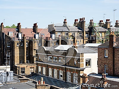 London cityscape in the vicinity of Bayswater station Stock Photo