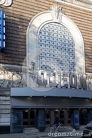 Outside view of Odeon, British chain of cinemas, Showtimes at ODEON Covent Garden Editorial Stock Photo