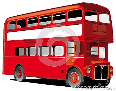 London double decker bus Vector Illustration