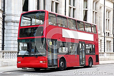 London Double decker red bus Stock Photo