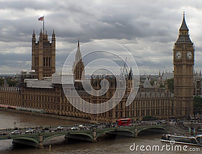 London-Elizabeth Tower is a tower at the north-east end of the Houses of Parliament, where the British Parliament sits.Big ben Editorial Stock Photo
