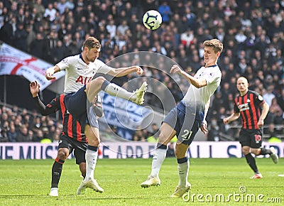 Ben Davies and Juan Foyth Editorial Stock Photo