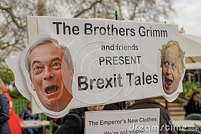 London/ England - London Brexit protest Editorial Stock Photo