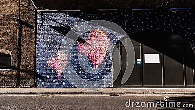 double heart in London England Stock Photo